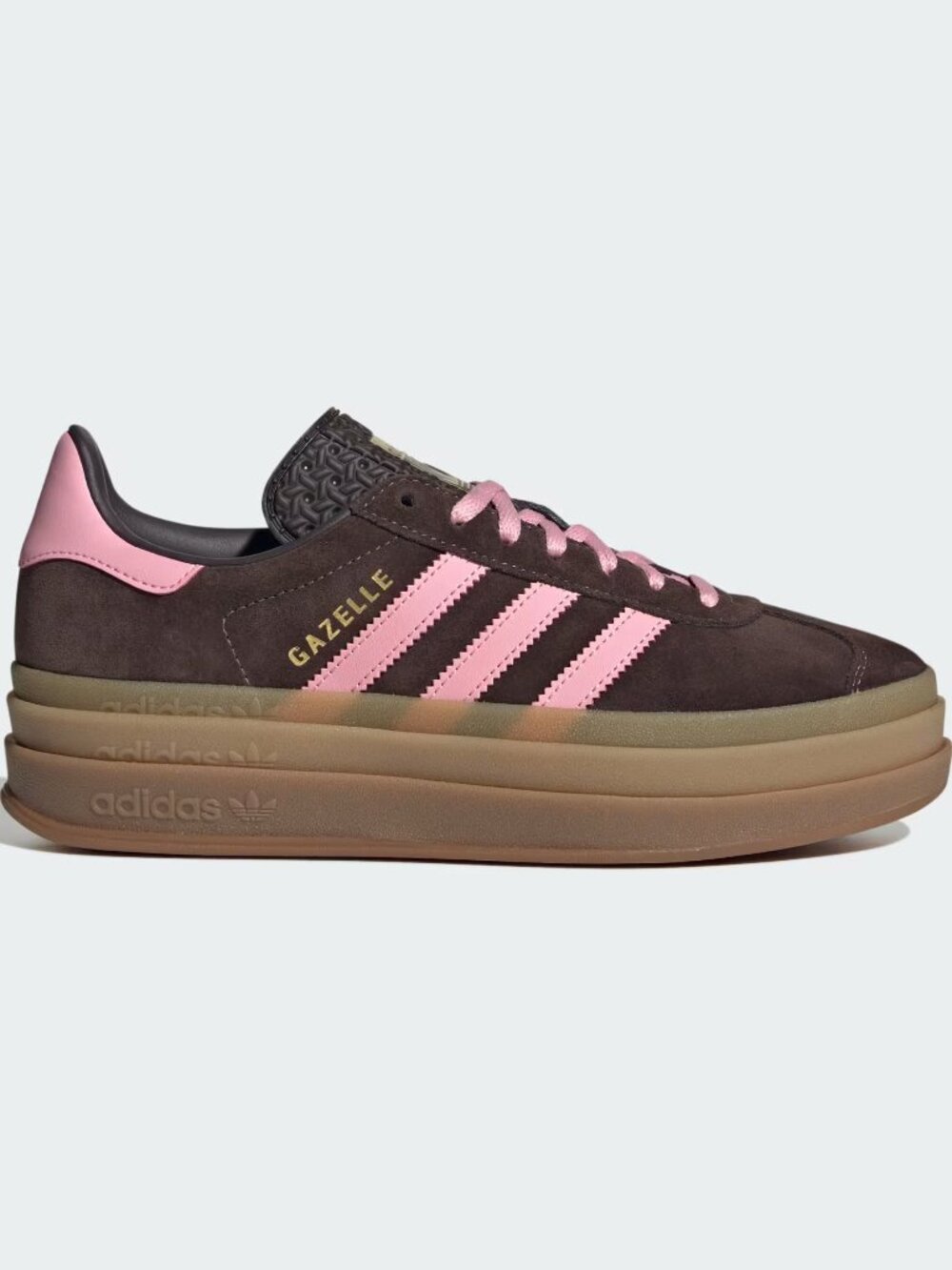 NWT Adidas Women's Gazelle Bold 'Aurora Coffee Light Pink' Shoes IH6786